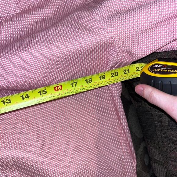 Thomas Pink Check Pattern Button-Up Dress Shirt Size 15.5 - Picture 5 of 6